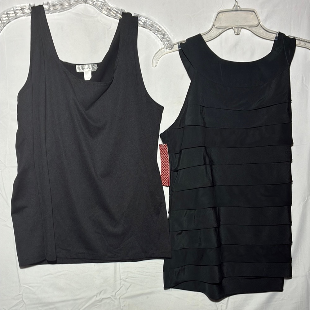 Elegant Black Sleeveless Tops